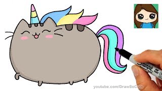 How to Draw Pusheen Unicorn Easy [upl. by Larrisa301]