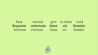 Requiem Mass  Requiem aeternam Pronunciation Guide [upl. by Annahavas]