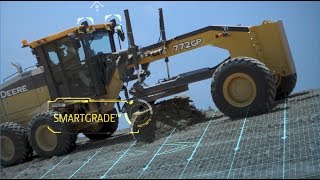 Unlimited Grade Control  John Deere SmartGrade™ Motor Graders [upl. by Anis]