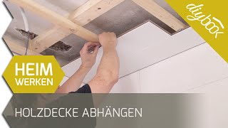 Die Holzdecke NutFederDeckenpaneele verlegen [upl. by Harriman438]