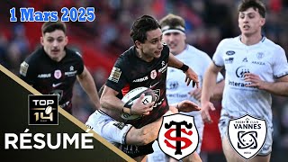 TOP 14 Résumé partie complète Stade Toulousain vs RC Vannes  J18  Saison 2425 [upl. by Fabyola]