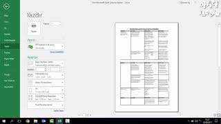Microsoft excel düzgün çıktı alma ve bir sayfaya sığdırma [upl. by Yelahs]