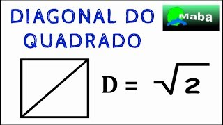 DIAGONAL DE UM QUADRADO  Dica rápida [upl. by Swamy]