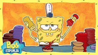 Maestro de la hamburguesa  Bob Esponja en Español [upl. by Ahsercal221]