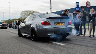 BMW E60 M5 Compilation  Sounds Slides wheelspins amp accelerations [upl. by Elacim]