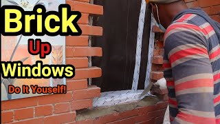 Bricklaying  How To Close Up A Opening Windows [upl. by Naihr859]