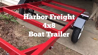 Harbor Freight 4 x 8 Trailer  Boat Trailer [upl. by Langbehn]