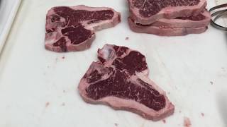 Beef Shortloin how to cut TBone and Porterhouse steaks [upl. by Illib711]