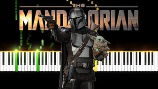 The Mandalorian  Main Theme Piano Tutorial  sheets [upl. by Yeroc]