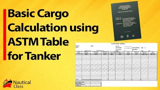 Basic Cargo Calculation using ASTM Table Tanker  Nautical Class [upl. by Ahsiloc189]