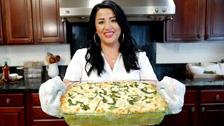 FAMOUS Baked Mexican Chicken and Rice Poblano Casserole Recipe [upl. by Gerbold]