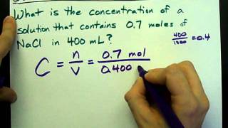 How to Calculate Concentration from Volume and Moles [upl. by Berkley]