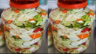 Ev Yapımı Karışık Turşu TarifiHomemade pickles recipe [upl. by Parfitt368]