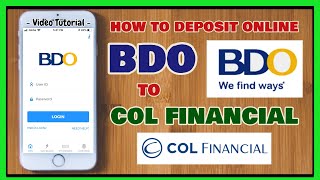 COL Financial BDO Online How to Enroll and Fund COL Financial using BDO Online Banking [upl. by Chan]