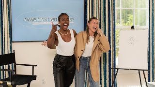 Justine Skye and Hailey Rhode Bieber play musical pictionary  GAME NIGHT WITH HAILEY [upl. by Hedva]