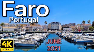 Faro  Algarve  Portugal Walking Tour 4K Ultra HD [upl. by Mckenna]