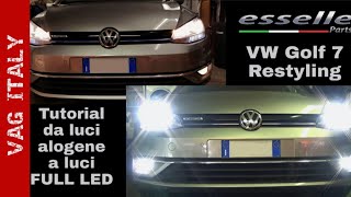 Tutorial montaggio lampade anabbaglianti abbaglianti e fendinebbia a LED su VW Golf 75 [upl. by Siddra773]