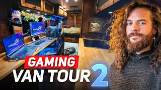 Cozy Vanlife Gaming Van Tour WHATS NEW  Ram Promaster [upl. by Milas363]