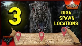 ARK Valguero All 3 GIGA SPAWN LOCATIONS [upl. by Jacquenetta]