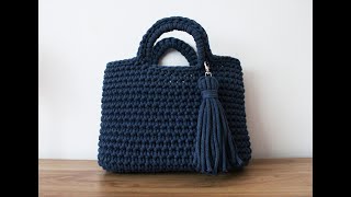 Easy crochet handbag tutorial classic version Klasyczna torebka na szydełku [upl. by Chere]