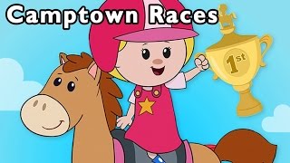 Camptown Races  More  Fast Horse Race Song  Mother Goose Club Phonics Songs [upl. by Lerred152]