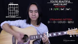 Youre Beautiful Guitar Cover Acoustic  James Blunt 🎸 Tabs  Chords [upl. by Broeder]