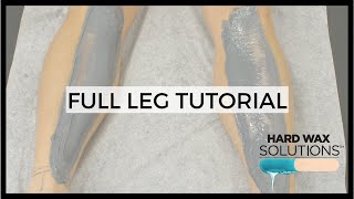 Full Leg Waxing Tutorial w Hard Wax [upl. by Celle147]