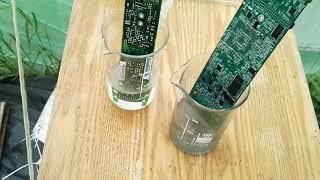 Solder removal from a circuit board [upl. by Dorehs]