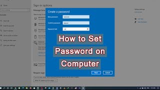 how to put password on laptop [upl. by Elocyn]