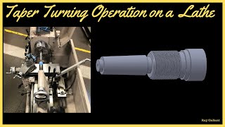 taper turning operation on lathe machine [upl. by Arvin]