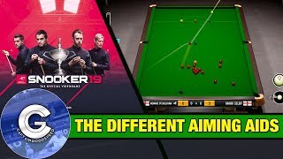 Snooker 19 Gameplay  The Different Aiming Aids Difficulty Levels Compared [upl. by Yruam]