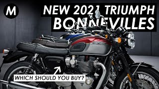 Which Triumph Bonneville Should You Buy In 2021 New Updates For T120 T100 Street Twin Bobber [upl. by Ryle]