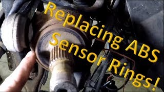 Replacing a rear ABS sensor magnet ring on a Mercedes W211 [upl. by Lithea]