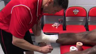 How to Tape Your Ankle for Soccer Tutorial [upl. by Johathan]