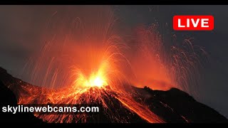 🔴 Recorded live footage from Volcano Stromboli  Sicily  Live Cameras from the world [upl. by Teddie]