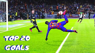 PES 2020  TOP 20 GOALS 6  HD [upl. by Arze]