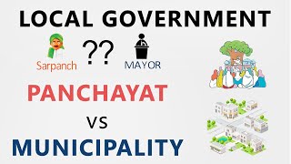 Local Government  Panchayati Raj Vs Municipalities Explained In Detail  Hindi [upl. by Raymond]