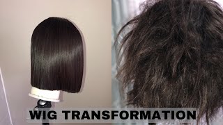 HOW TO Revive your Human hair wig  WIG TRANSFORMATION [upl. by Annahgiel162]