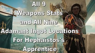 Assassins Creed Odyssey Hephaistoss Apprentice Guide and Adamant Ingot Locations [upl. by Twelve555]