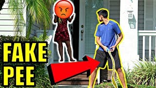 DING DONG DITCH AND PEE PRANK GONE WRONGCHASED [upl. by Aleet]