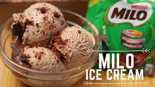 Milo Ice Cream  3 Ingredient Recipe   Homemade Ice Cream Recipe [upl. by Keviv587]