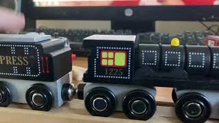 Trainboy11 review on the polar express wooden masterpiece train [upl. by Cofsky]