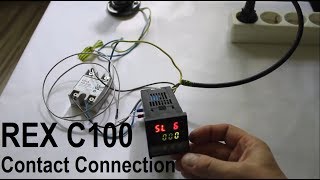 PID REX C100 temperature controller contact connection [upl. by Sweet]