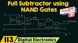 Realizing Full Subtractor using NAND Gates only Part 2 [upl. by Michail560]