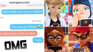 Truth or Dare  Adrien Marinette Alya and Nino  Miraculous Texting Story [upl. by Anasxor427]