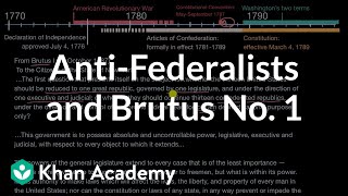 AntiFederalists and Brutus No 1  US government and civics  Khan Academy [upl. by Ahsilet]