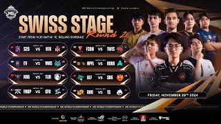 LIVE 🔴  MLBB M6 World Championship  Swiss Stage Day 2 [upl. by Desdee]