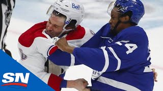 NHL Fights Of The Week Canadiens And Maple Leafs Renew Rivalry [upl. by Ecnahc]