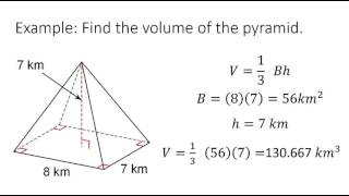 Volume and Surface Area of Pyramids [upl. by Ailaham]