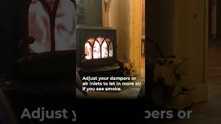 Properly Burning Woodstove Fire [upl. by Muiram]